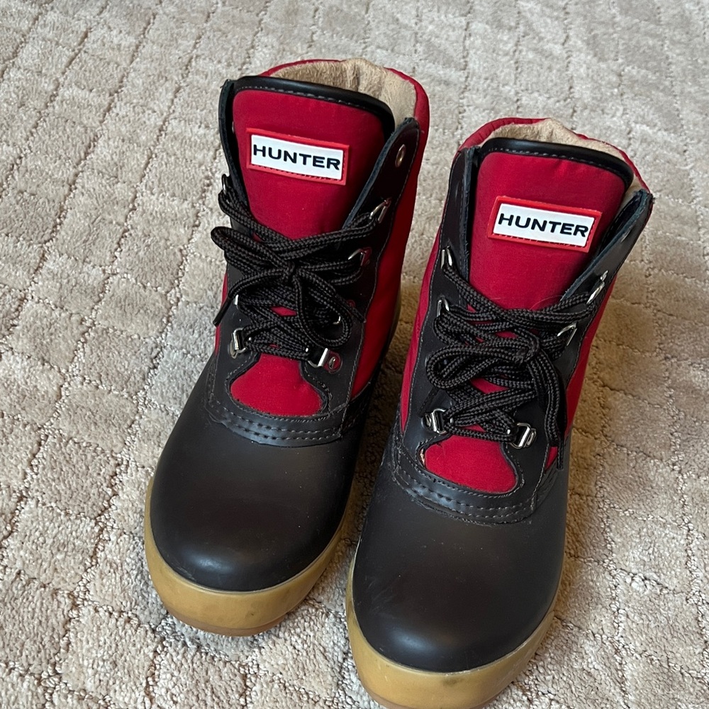 Hunter insulated Red and Brown Boots